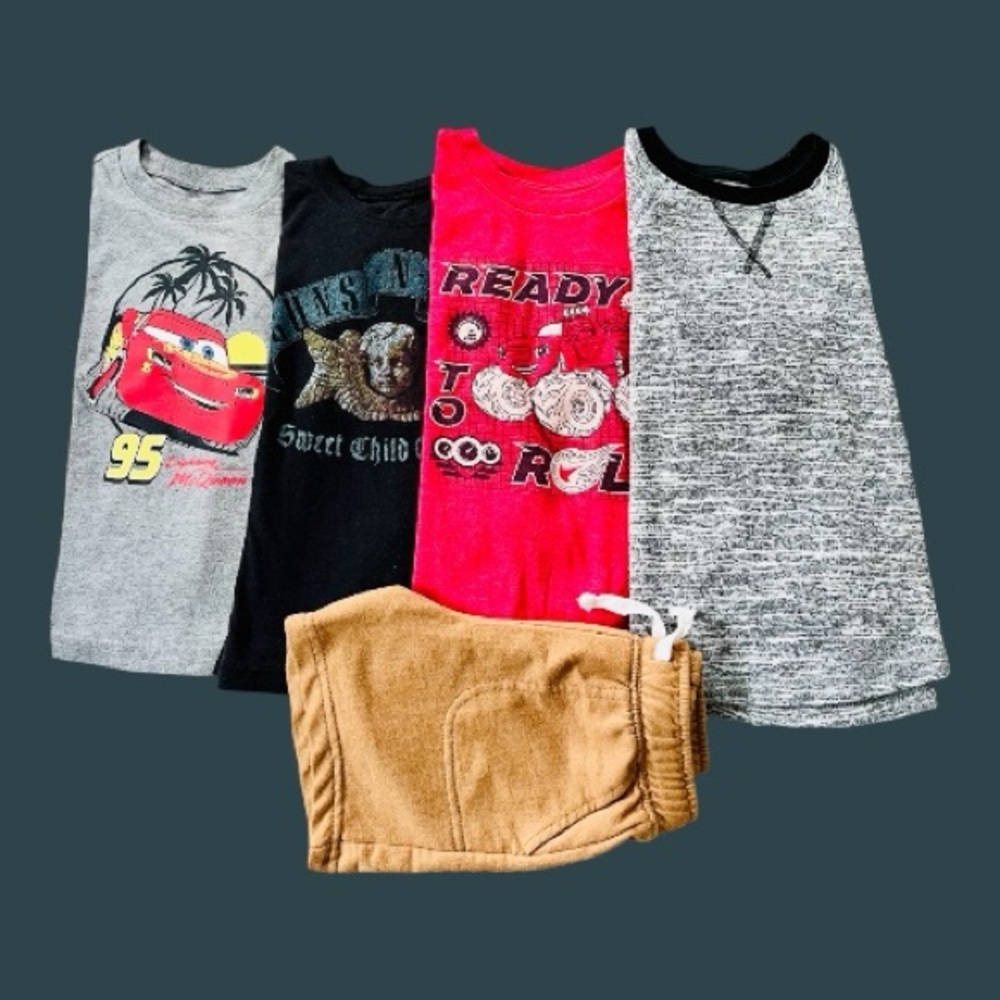 Kids Graphic Tees & Short Bundle | 3T | Preowned